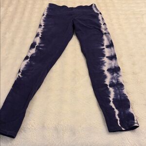 Forever21 Tie-Dye Leggings in Blue and White